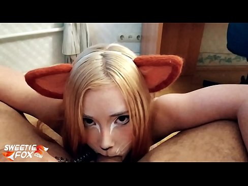 ❤️ Kitsune glutas dikon kaj kumas en ŝia buŝo ❤️❌ Porno ĉe ni ﹏